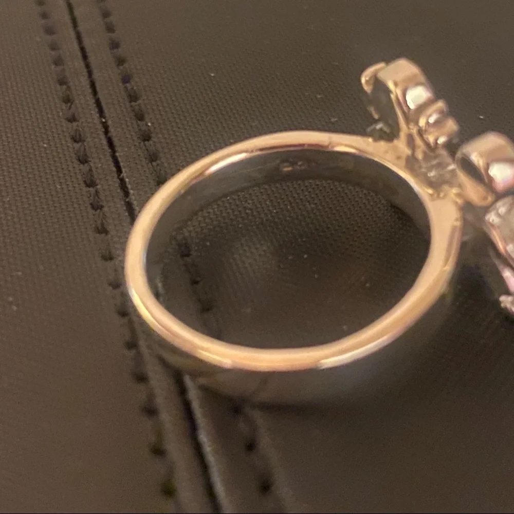 925 Solid Sterling Silver Boy Girl Mom Ring size 8 mother - Picture 3 of 4